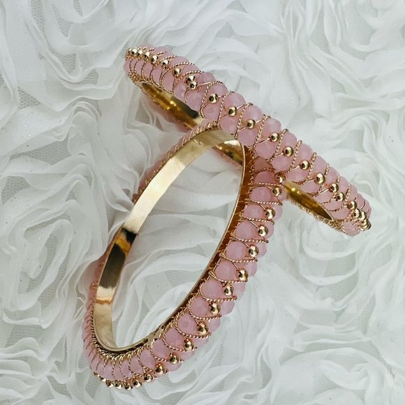 Women Jewelry Bracelet Bangles Fashion Gold Plated Set of 2 India 2.8 US L - Picture 6 of 7